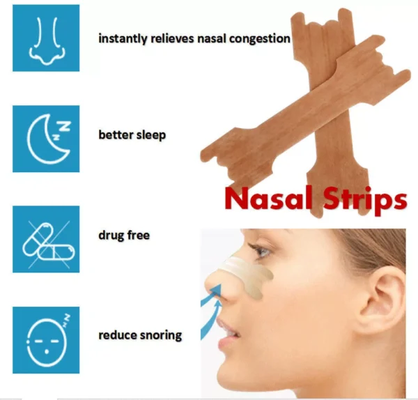Nasal Strips for Enhanced Breathing and Snoring Relief - 50 Pieces - Image 4